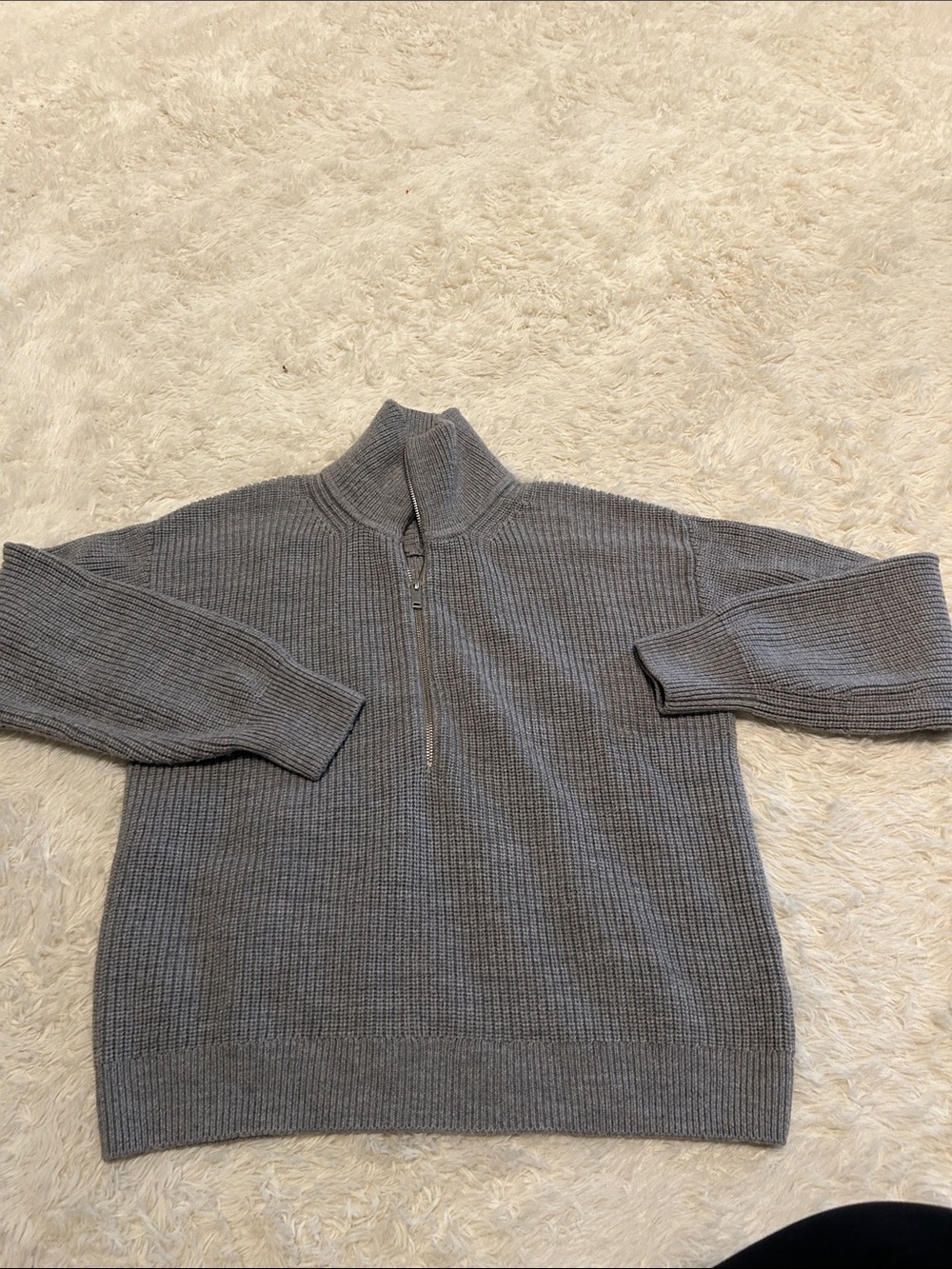 Quince Australian Merino Wool Half Zip Sweater